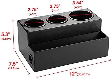 JackCubeDesign Hair Dryer Holder Hair Styling Product Care Tool Organiser Bath Supplies Accessories Tray Stand Storage Bathroom Vanity Countertop with 3 Holes(Black)  :MK154C