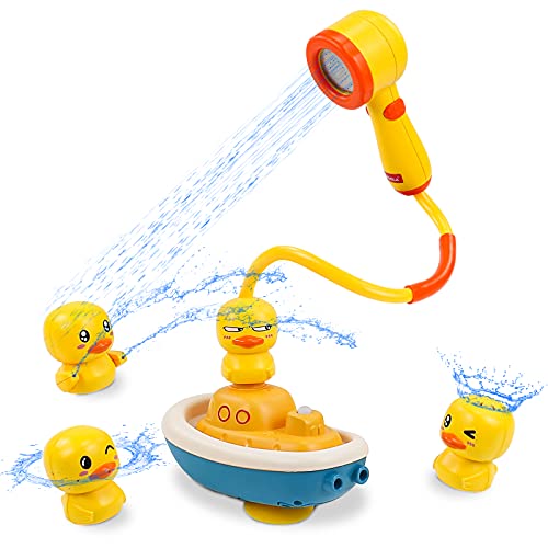 Juguetes Ba&ntilde;era Alcachofa de Ducha 4 Patos Juguetes Ba&ntilde;o Piscina Bebe Juegos Piscina...