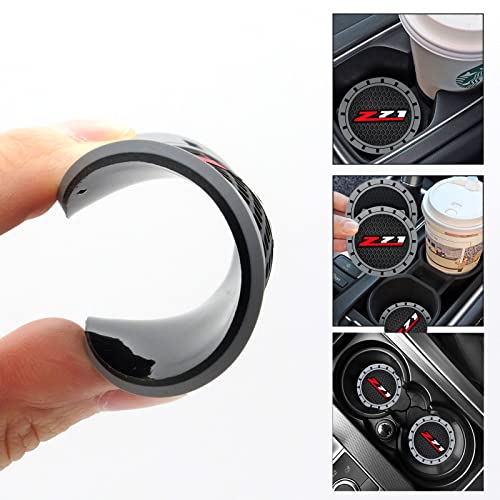Goshinety Car Cup Holder Coaster for Chevy Colorado Silverado Z71 Interior Accessories,Silicone Cupholder Coaster 2.75in 2Piece