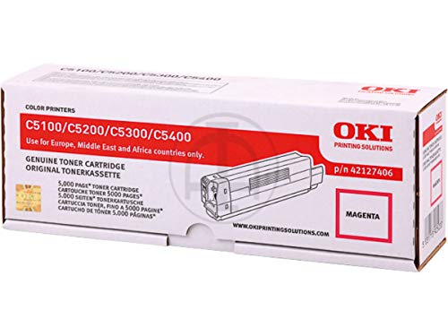Toner magenta OKI 42127406 original à grande autonomie de 5 000 pages