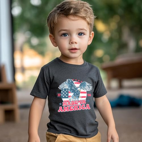 Image of Boys Girls Fourth of July Shirt Toddler Patriotic 4th of July Clothes for Kids 1-7 Years