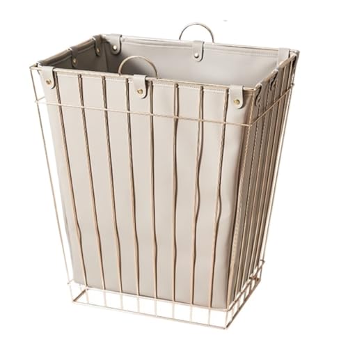 Panier à linge en cuir stable avec poignées pour ranger sans effort