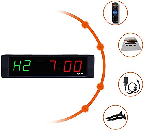 Cronómetro de fitness con temporizador de 1 pulg verde y rojo miniatura 2