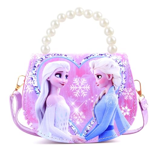 yumcute Handtasche Mädchen Geschenke Mädchen Tasche Kindertasche Prinzessin Wasserdicht Handtasche Klein Mit Verstellbarem Gurt Spitzenstil Perlenhandtasche Geschenke Für Kinder