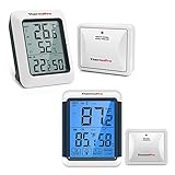 ThermoPro TP60S Digital Hygrometer Indoor Outdoor Thermometer Wireless, ThermoPro TP65S Outside...