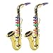 perfeclan 2 Pezzi di Sassofono Dorato 8 Note Colorate per Bambini Giocattoli per Strumenti Musicali
