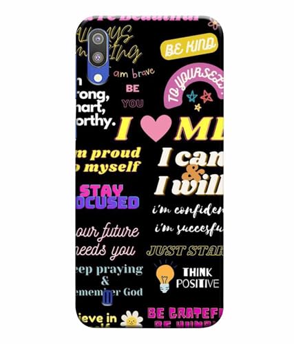 Image of Printed Hard Back Case Cover & Compatible for Samsung Galaxy M10 | Motivation Energy Quotes (Multicolor) - D1201