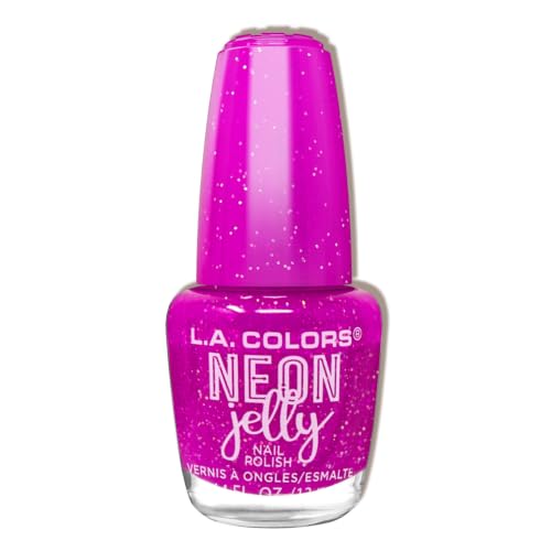 L.A. COLORS Neon Jelly Polish, Purple Shock CNL367 (Pack of 3) image 4