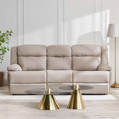 Image of Home Centre | Torino Half Leather 3+2+1 Seater Electric Recliner Set | Recliner Sofa for Living Room | Solid Wood | Grey | 2 Year Warranty