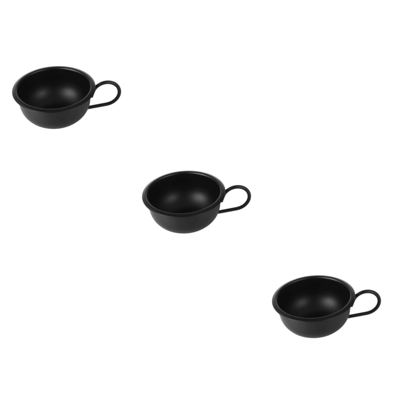 NOLITOY 3pcs Men's Shaving Bowl Beard Shaving Bowl Powder Cream Sturdy Metal for Home or Barbershop