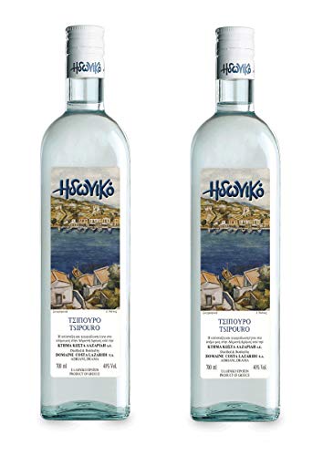 Premium Tsipouro | Idoniko | ohne Anis 2x 700ml Glas Flasche (2x 700)