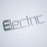 EV Electric Car 3D Chrome Bumper Sticker Decal Emblem for Chevrolet Volt, Nissan Leaf, Chevy Bolt, Ford Energi, VW e Golf, Tesla & Plug-in Vehicle!