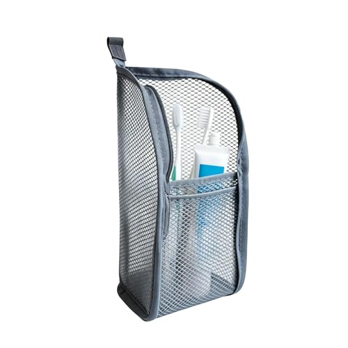Estuche de aseo de viaje, autoportante impermeable con compartimentos múltiples, organizador cosmético, de aseo de viaje, para cuarto de baño, ducha, viajes, vacaciones, casa al aire libre