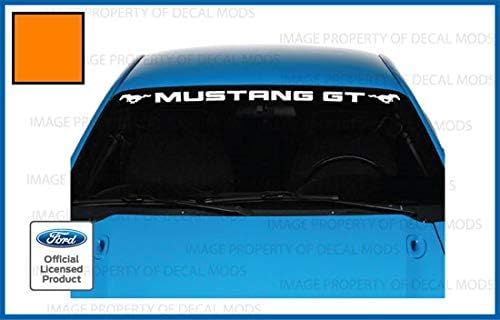 Decal Mods Cartel Para Parabrisas Delantero Compatible Con Ford Mustang (1999-2004), Calcomanía Gráfica V6 - M (gris Oscuro) - CDG