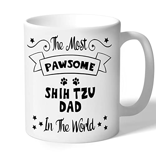 Dog Lovers Collection Shih Tzu Dad Mug - Pawsome - Shih Tzu Gifts (Black Print)