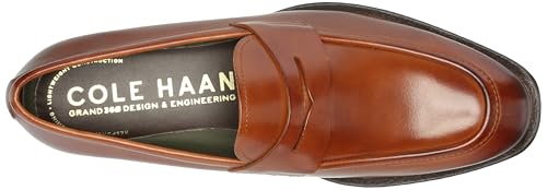 Cole Haan Cole Haan Men's Modern Classics Penny Loafers, British Tan/Dark Chocolate, 9-M US
