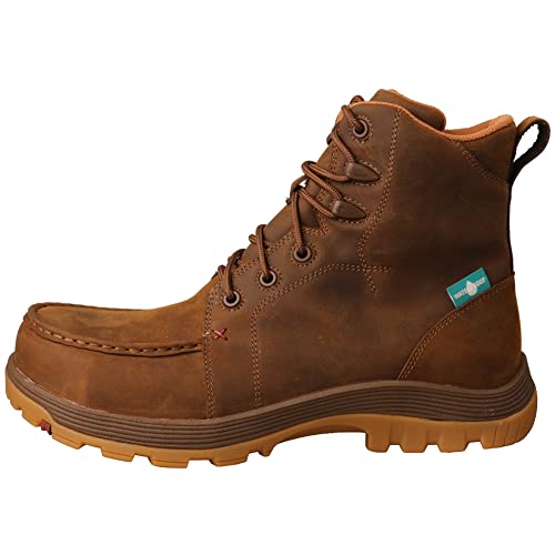 Image of Twisted X Men's 6 inch Work Oblique Toe Boot, Moc Toe Nano Toe with CellSole