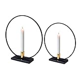 satz tisch selber bauen 【HOCHWERTIGE】- Nordic runder Metallkerzenhalter besteht aus hochwertigem Eisenmaterial mit mattschwarzer Oberfläche und starken Schweißverbindungen, langlebig und rostfrei. Sie sind in runder Basis ausgeführt und haben auch ein großes Gewicht, was bedeutet, dass sie weder leicht schütteln, fallen und rutschen.