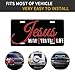 UEQIKI Jesus Way Truth Life Front License Plate for Women Car Vanity Plates Decorative Aluminum Metal Cute Novelty License Plate Cover for Men 6x12 Inch (4 Holes)