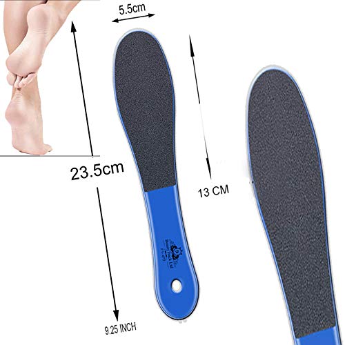 Double-Sided Foot Files Footfiles for Hard Skin Remover Foot Dry Skin Remover Feet Foot Rasp File Dead Skin Remover Foot Scrubber Hard Skin Remover Foot Care for Wet Dry Cracked Feet (Pack of 3 Blue) - Image 2