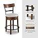 Signature Design by Ashley Valebeck Rustic Farmhouse Swivel Bar Stool – 24.5″ Counter Height, 360° Swivel Metal & Wood Frame, Polyester Upholstery – Brown
