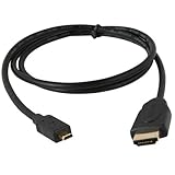 micro HDMI / HDMI Cable for HTC EVO 4G & Motorola DROID X (Type D to Type A), 3ft.