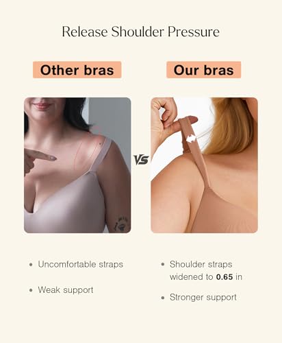 Popilush Seamless Bras for Women No Underwire White Small - image 2