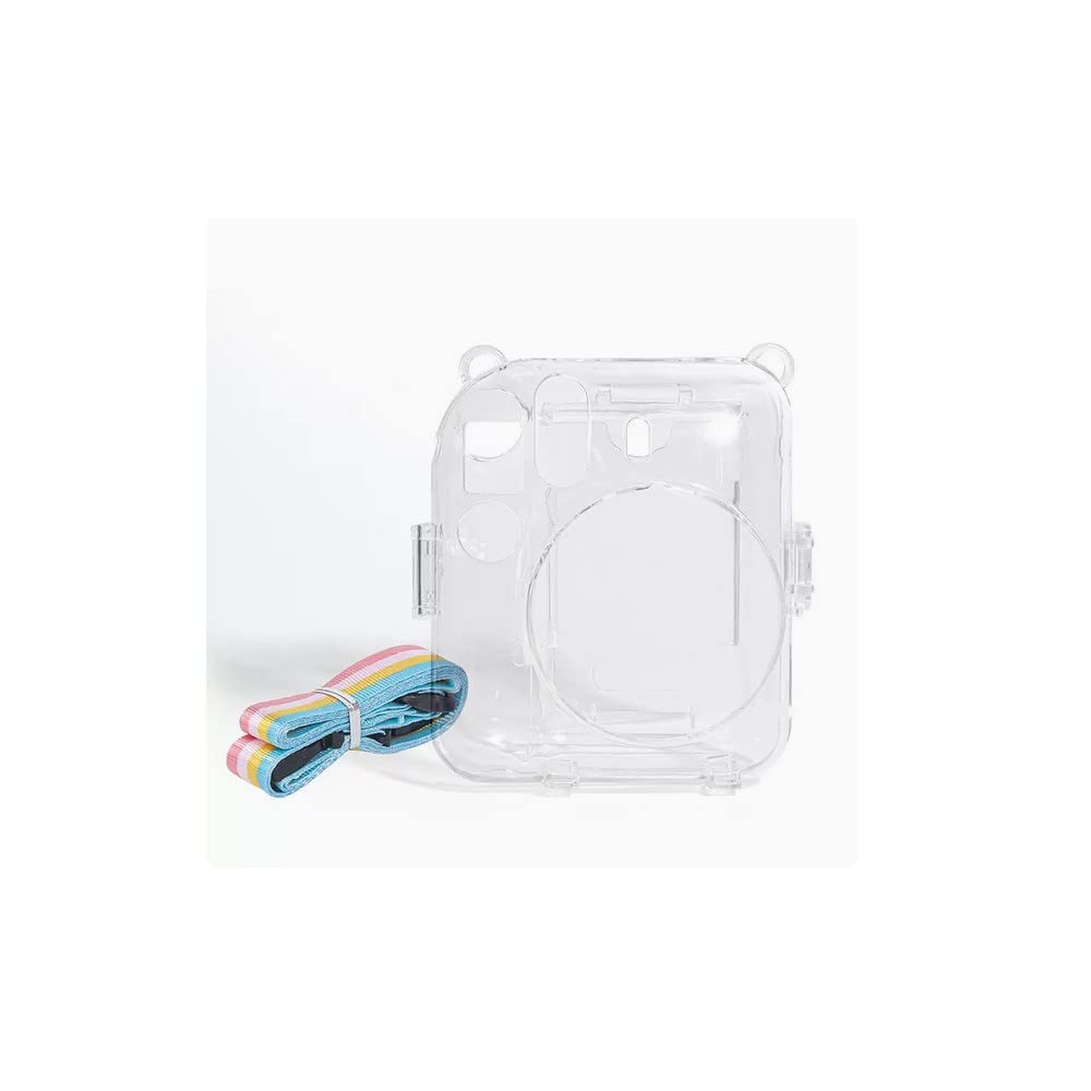 Etui na aparat torba ochronna przezroczysta przezroczysta obudowa twarda obudowa do aparatu Fujifilm Instax Mini 12 Instant Film Camera, Przezroczysty, Jeden rozmiar, Przezroczyste etui