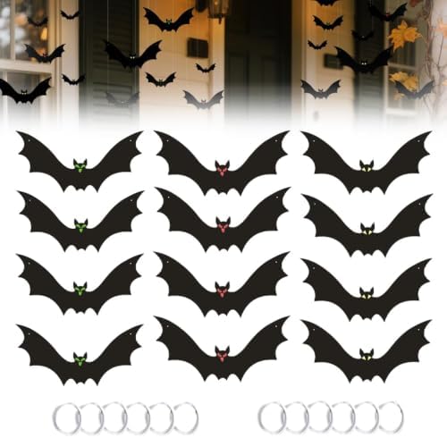 Hanging Bats Halloween Decorations for Hanging in The Tree, Porch...