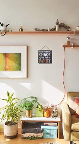 Carispibet Some Call It Chaos We Call It Family | Home Decorative Sign, Wholesome, Living Room, Wall Art, Positive Signs 8" X 8'' #TOP3