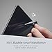 Moshi iVisor XT Clear Screen Protector for MacBook Pro 16-inch (2022 2021 M1, A2485), Easy-Installation, Bubble-Proof, Washable & Reusable, Scratch and Fingerprint Resistant - Black (Clear/Glossy)