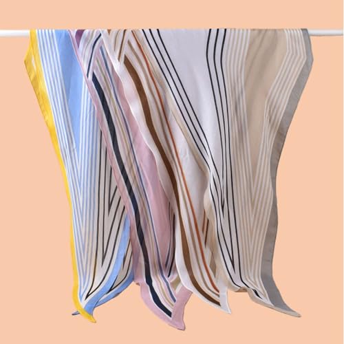 Rhombic Scarfs for Women Travelling Sunscreen Fashion Scarves Striped Print Pashmina Shawls Wraps4