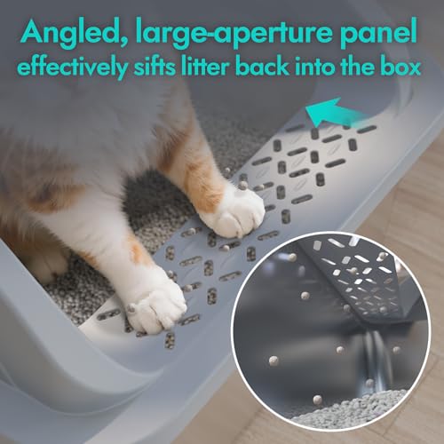 Arenero metálico para gatos de acero inoxidable extra grande miniatura 5