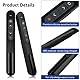 Wireless Presenter Pointer 100M, Powerpoint Pointer mit USB Bluetooth, Hyperlink, Volumen Kontrolle, Präsentationsfernbedienung für Präsentationen Konferenzen Vorträge Präsentationsklicker