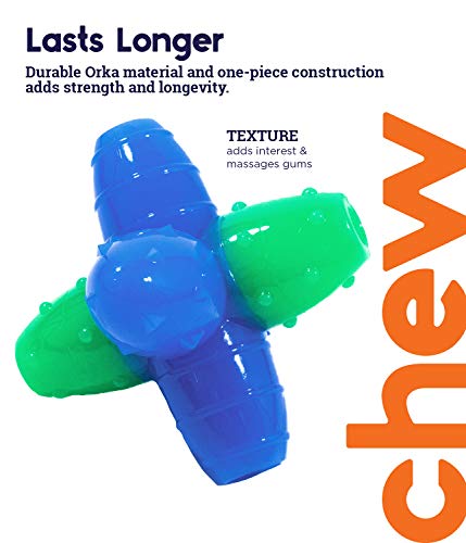 Image of Petstages Orka Jack Green /Blue Treat-Dispensing Dog Chew Toy