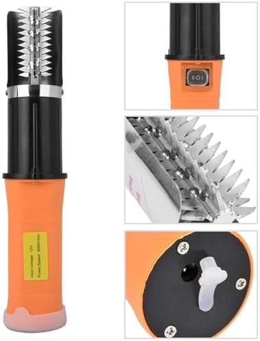 Electric Fish Scale Remover - Waterproof 12V Rechargeable Motor, Powerful Fish Scaling Tool, Includes 2 Batteries, Efficient Electric Scraper for Quick Fish Preparation