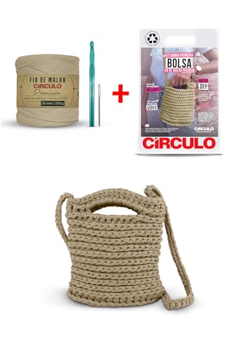 Kit Minha Primeira Bolsa Fio De Malha Círculo Para Iniciantes (Ninho)