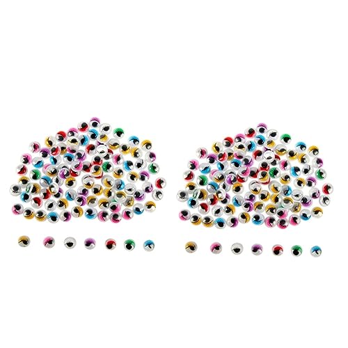 EXCEART Sets Self-Adhesive Wiggle Googly Eyes Mm Assorted Craft Eyes for Boys and Girls Toys Lids and Lashes Toys Pcs