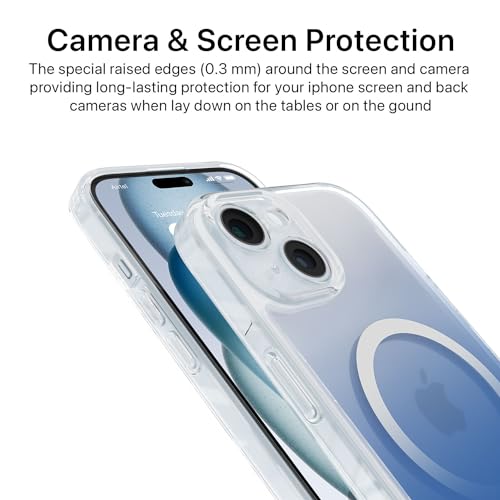 Image of Vaku Luxos Thermoplastic Polyurethane Maven Magpro Back Cover Case For iPhone 15+ Scratch Resistant Slim Fit Protective Design Military-Grade Protection Compatible With MagSafe Wireless Charging-Blue