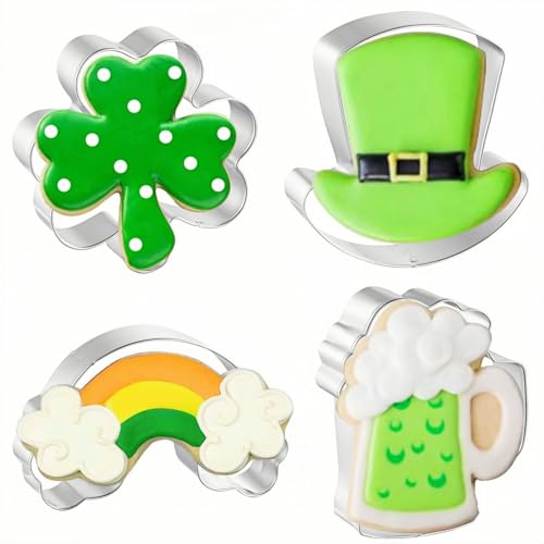 JOB JOL Shamrock Cookie Cutters 4 PCS...