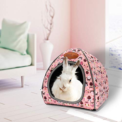 Image of BWOGUE Guinea Pig House Bed Cozy Hamster Cave Large Hideout for Dwarf Rabbits Hedgehog Bearded Dragon Winter Nest Hamster Cage Accessories