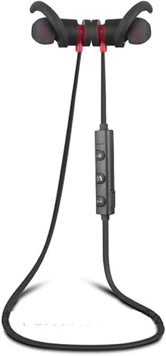 PsetYsail Cuffia Auricolare Bluetooth Stereo Radio Movimento Magnete Appeso sul Collo Smartphone Auricolare  Nero  75 Batteria  Anelli Rame Horn 