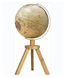 Globo Terraqueo Globo terráqueo Vintage Elegante con trípode de Madera, iluminación, Globo terráqueo Nocturno, Globo Antiguo, decoración for el hogar y la Oficina, 10 Pulgadas Aula(B)