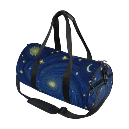 Bolsa de lona para viajes y deportes con estampado original de Noche Estrellada