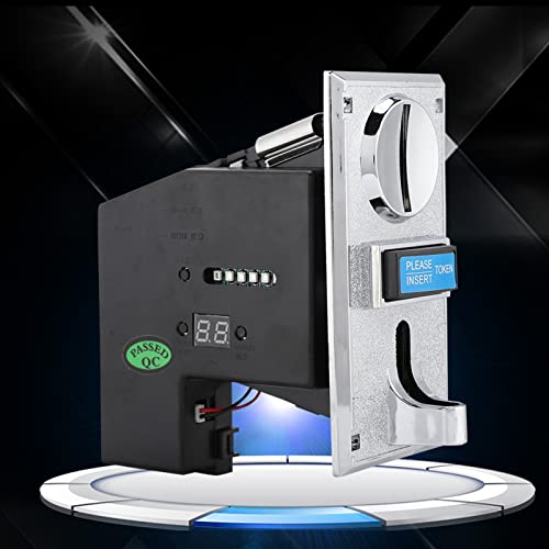 Risegun Coin Acceptor, Münzprüfer Münzautomat für Waschmaschine Spielautomat, Multi Münzeinwurf für Spielkonsolen, Verkaufsautomaten