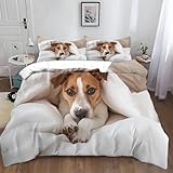 cucciolo jack russel roma Poliestere in Microfibra Spazzolata: il tessuto in microfibra di poliestere spazzolato lo rende morbido, morbidissimo, non necessita di stiratura, non scolorisce e protegge da eventuali restringimenti dopo il lavaggio. super morbida ed durevole, confortevole, traspirante, antipiega, anallergico, Il tessuto è leggero, sacco copripiumino per un sonno caldo e perfetto