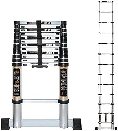 Telescoping Telescopic Extension Portable – Collap Ladders,Aluminum Telescoping Ladder, One-Button Adjustable Ladder, Retraction Adjustable Extension Ladder, Bearing 150Kg (Size : 3.8M)