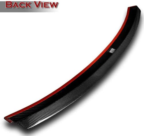 Miniatura 4 de Alerón de techo de ventana trasera de fibra de carbono negro compatible con Mercedes Benz Clase C Sedan W204 2008-2014, 2009 2010 2011 2012 2013