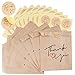 FLOFIA 100pz Sacchetti di Carta Kraft Bustine Sacchettini Mini Busta Epoca Kraft per Confetti Confettata Caramelle + 120pz Adesivi Etichette Chiudipacco Thank You per Regalo Bomboniere Matrimonio