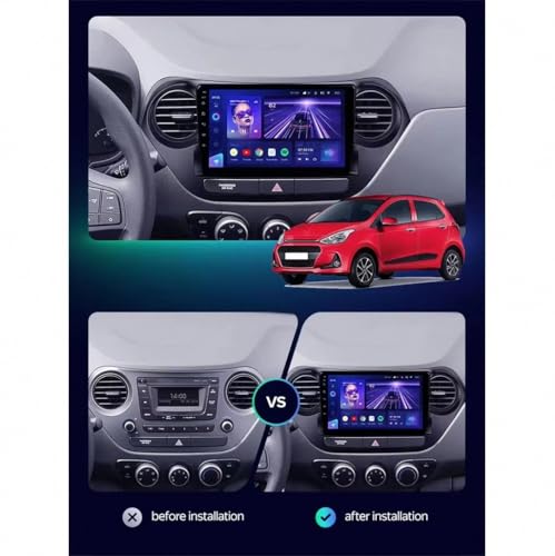 Estéreo de automóvil Hyundai I10 2014-2018 con Bluetooth y Mirror Link 2